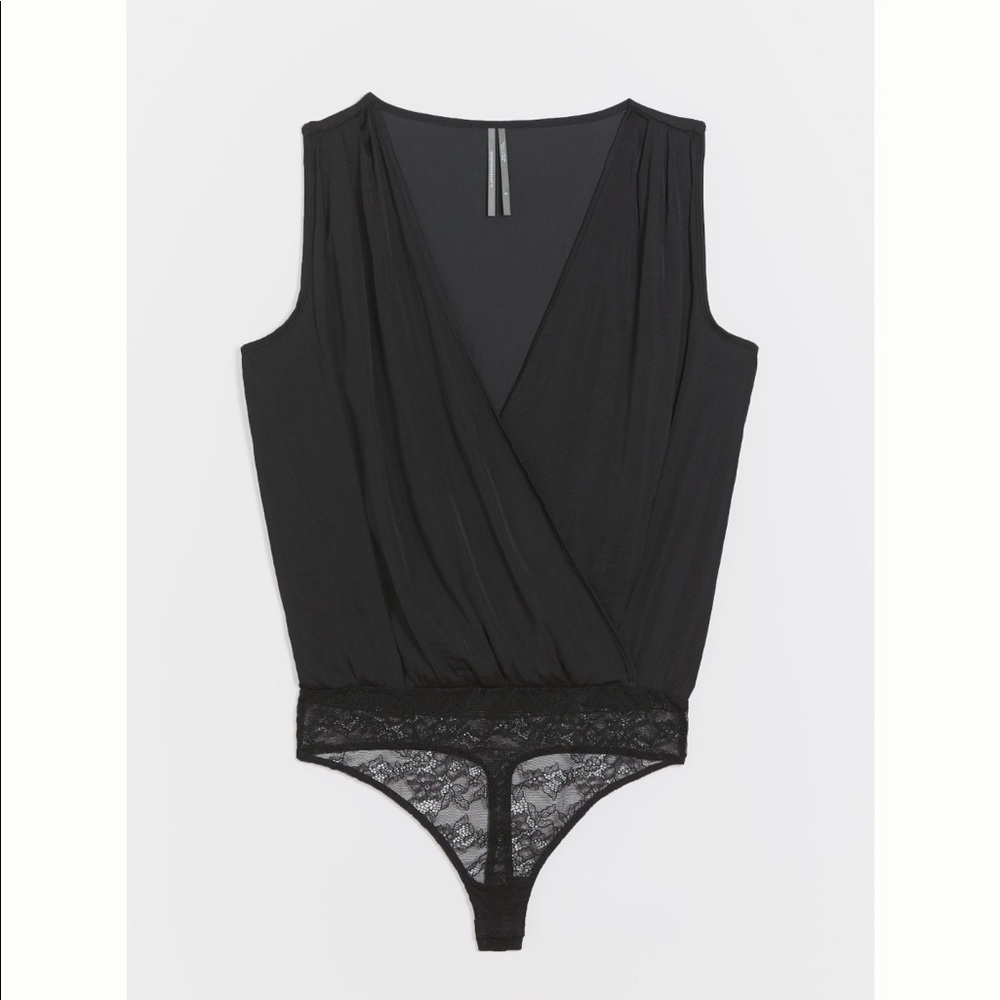 NWT Anthropologie Yara Surplice Bodysuit Size XL
